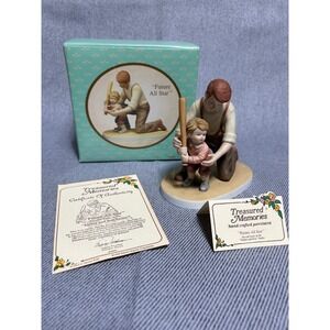 Enesco Treasured Memories Figurine Future All Star Baseball Father Son 1985
